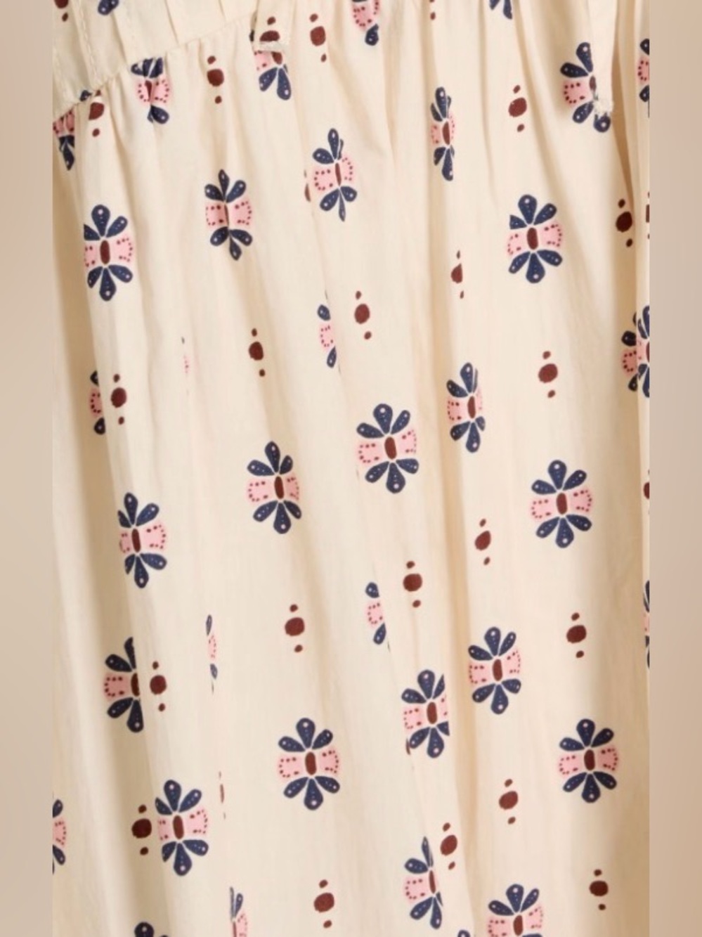 FARM RIO Pintucked printed cotton-voile Long-Sleeve Mini Dress: Medium - Picture 7 of 8